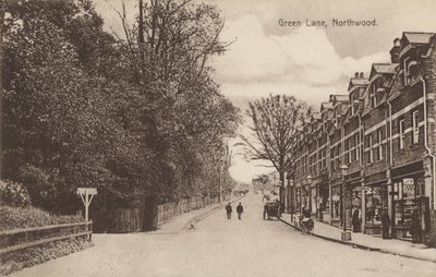 Green Lane, Northwood, niedaleko Londynu (zdjęcie czarno-białe) autorstwa English Photographer