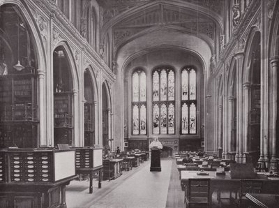 Biblioteka Guildhall, z popiersiem Chaucer autorstwa English Photographer