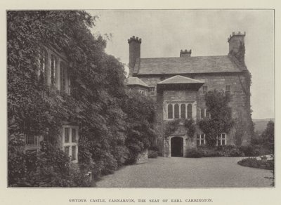Zamek Gwydyr, Carnarvon, siedziba hrabiego Carrington autorstwa English Photographer
