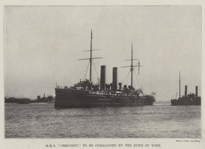 HMS Crescent, dowodzony przez księcia Yorku autorstwa English Photographer