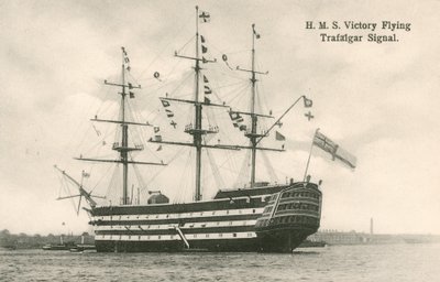 HMS Victory, latający sygnał Trafalgar autorstwa English Photographer