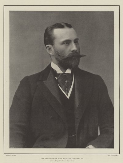 JKW zmarłego księcia Henryka Maurycego z Battenberg, KG autorstwa English Photographer