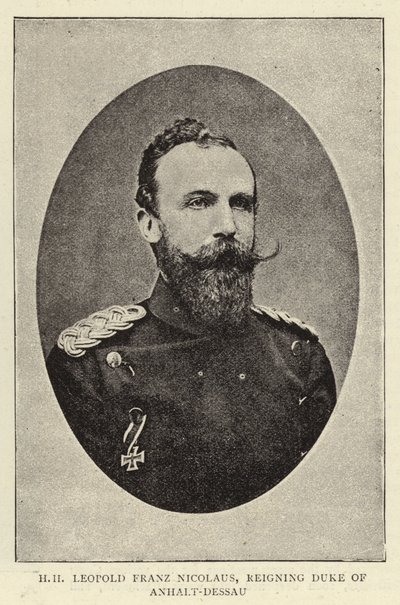 H H Leopold Franz Nicolaus, panujący książę Anhalt-Dessau autorstwa English Photographer