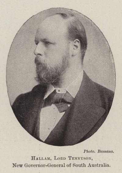 Hallam, Lord Tennyson, Nowy Gubernator Generalny Australii Południowej autorstwa English Photographer