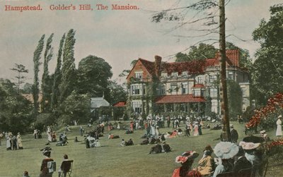 Hampstead, Golders Hill, The Mansion. Pocztówka wysłana 18 sierpnia 1913 r. autorstwa English Photographer