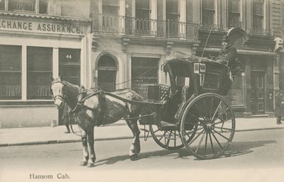 Hansom Cab, Londyn autorstwa English Photographer