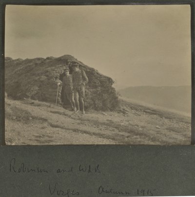 Harold Roper Robinson i William Lawrence Bragg, Wogezy, jesień 1915 autorstwa English Photographer