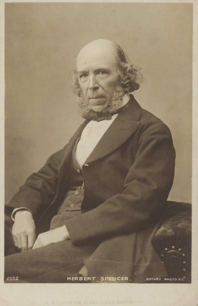 Herbert Spencer (1820-1903), angielski filozof, teoretyk polityki, biolog i socjolog. autorstwa English Photographer