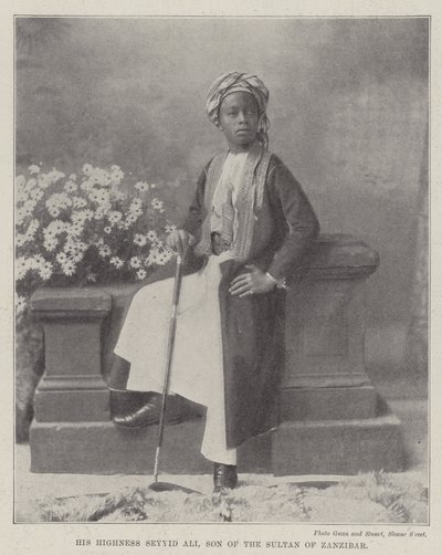 Jego Wysokość Seyyid Ali, Syn Sułtana Zanzibaru autorstwa English Photographer
