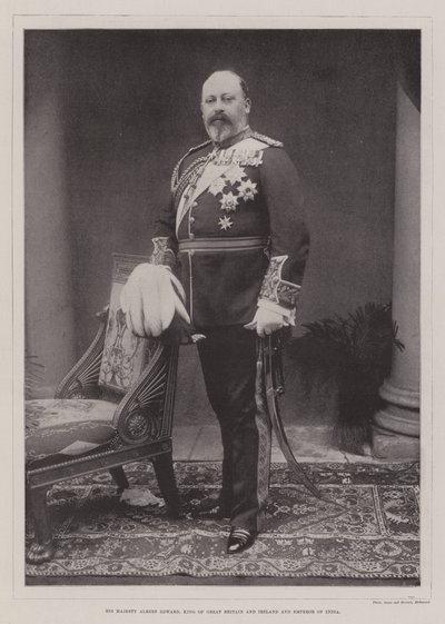 Jego Wysokość Albert Edward, Król Wielkiej Brytanii i Irlandii oraz Cesarz Indii autorstwa English Photographer