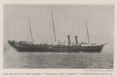 Jego Majestys New Yacht, Victoria and Albert, oddany do użytku 23 lipca autorstwa English Photographer