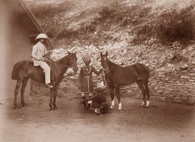 Konie w Simli, Queen Mab i Gladys autorstwa English Photographer
