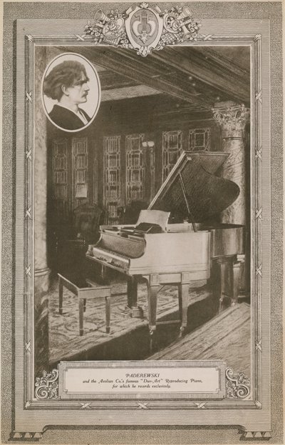 Ignacy Jan Paderewski i słynny duet z zespołem Aeolian Company autorstwa English Photographer