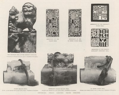 Kaiserliche Siegel, geplündert aus Peking von English Photographer