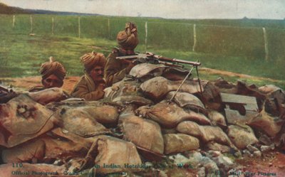 Indyjska załoga dział Hotchkiss na froncie zachodnim, I wojna światowa autorstwa English Photographer