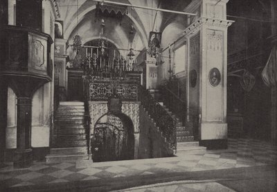 Wnętrze kościoła łacińskiego Zwiastowania NMP w Nazarecie, stojącego nad miejscem domu Józefa ? autorstwa English Photographer