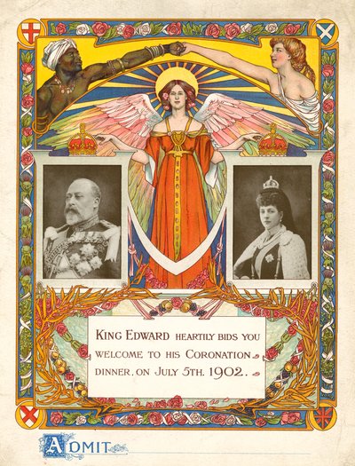 Zaproszenie na kolację koronacyjną króla Edwarda VII w dniu 5 lipca 1902 r. autorstwa English Photographer