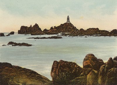 Jersey: Latarnia morska Corbiere (kolorowe zdjęcie) autorstwa English Photographer