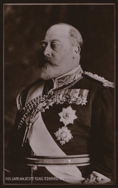 Król Edward VII (zdjęcie czarno-białe) autorstwa English Photographer