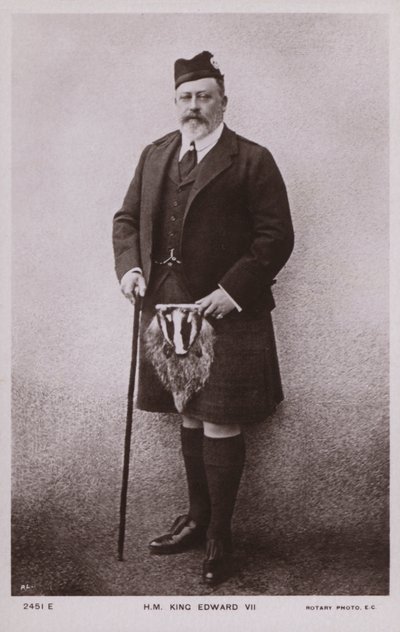 Król Edward VII (zdjęcie czarno-białe) autorstwa English Photographer