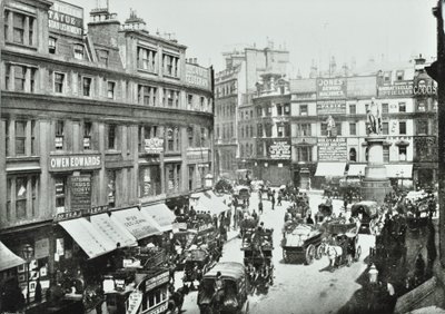 King William Street, patrząc na północ, City of London, 1895 autorstwa English Photographer