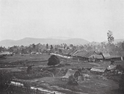 Kuala Lumpur w 1884 r., siedziba obecnych biur rządowych (zdjęcie czarno-białe) autorstwa English Photographer