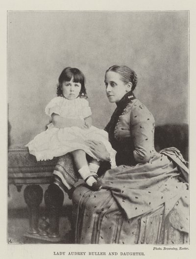 Lady Audrey Buller i córka autorstwa English Photographer