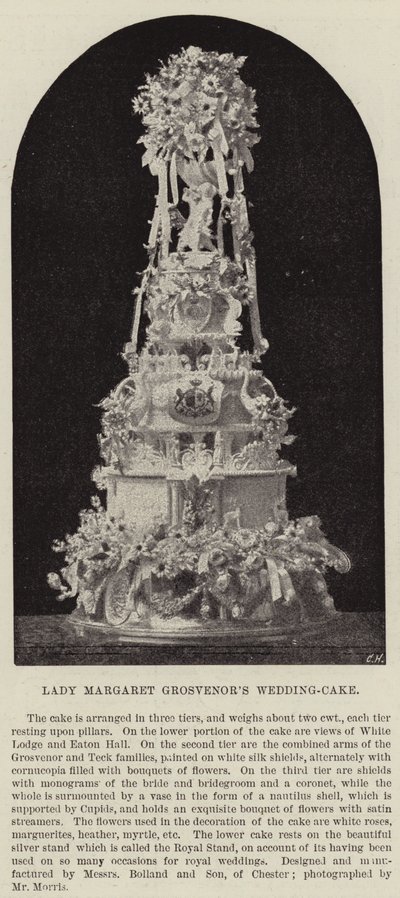 Tort weselny Lady Margaret Grosvenors autorstwa English Photographer