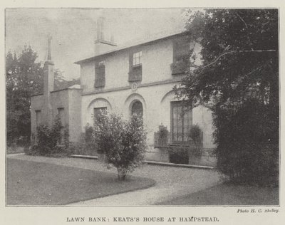 Lawn Bank, Keatss House w Hampstead autorstwa English Photographer