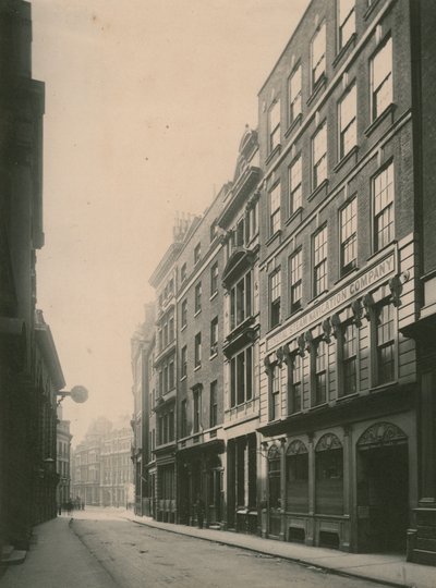 Lombard Street, Londyn; fotografia; z czerwca 1885 r. autorstwa English Photographer