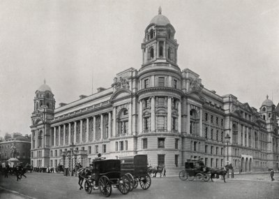 Londyn: Biuro Wojny, Whitehall (zdjęcie czarno-białe) autorstwa English Photographer