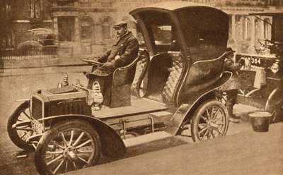 Pierwsza taksówka motorowa w Londynie autorstwa English Photographer