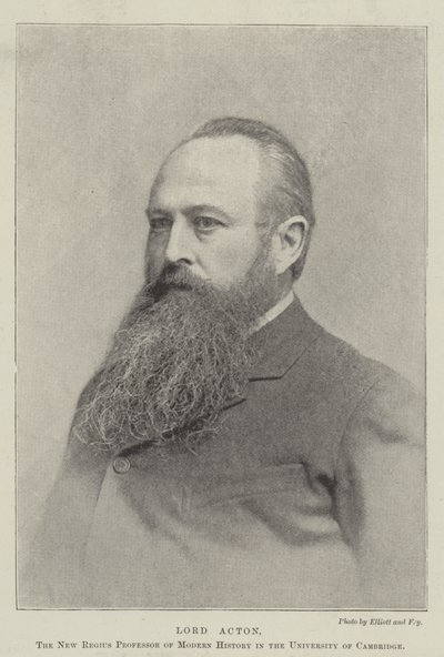 Lord Acton, nowy Regius profesor historii współczesnej na Uniwersytecie w Cambridge autorstwa English Photographer