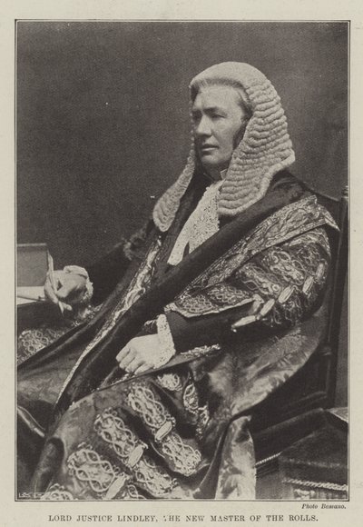 Lord Justice Lindley, nowy mistrz Rolls autorstwa English Photographer