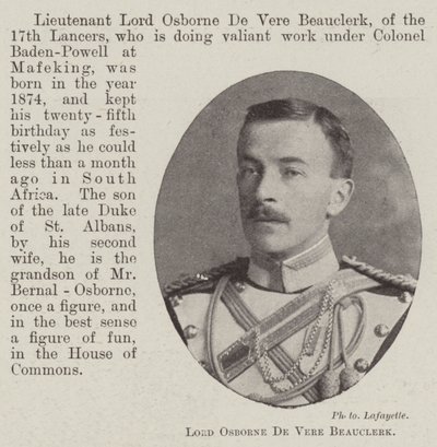 Lord Osborne De Vere Beauclerk autorstwa English Photographer