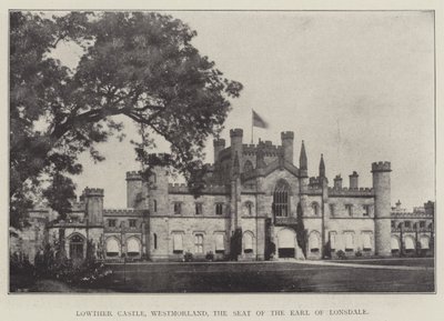 Zamek Lowther, Westmorland, siedziba hrabiego Lonsdale autorstwa English Photographer