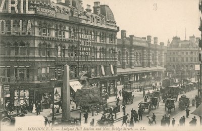 Stacja Ludgate Hill i New Bridge Street, Londyn autorstwa English Photographer
