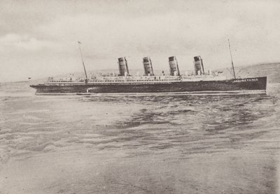 MSS "Mauretania" (zdjęcie czarno-białe) autorstwa English Photographer