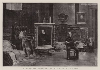 M Benjamin Constant w swojej pracowni w Paryżu autorstwa English Photographer