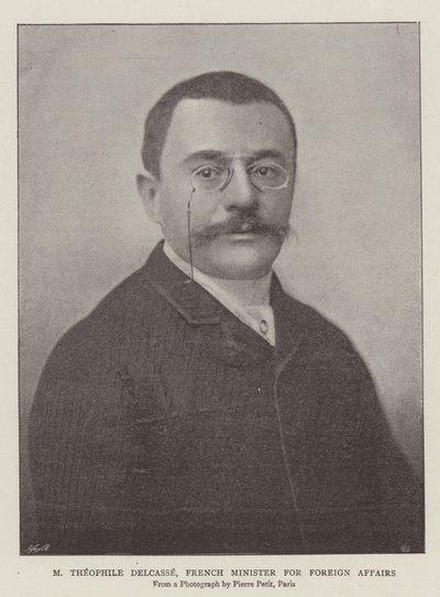 M Theophile Delcasse, francuski minister spraw zagranicznych autorstwa English Photographer