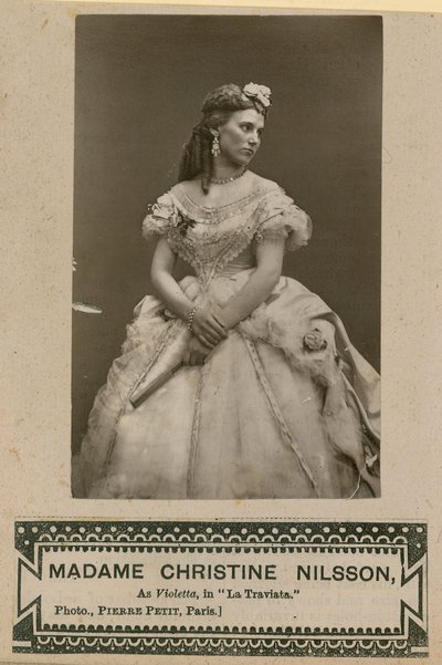 Madame Christine Nilsson jako Violetta w La Traviata autorstwa English Photographer