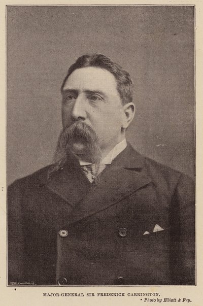 Generał dywizji Sir Frederick Carrington (czarno-białe zdjęcie) autorstwa English Photographer