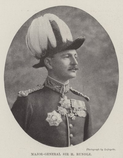 Generał dywizji Sir H Rundle autorstwa English Photographer