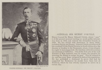 Generał dywizji Sir Henry Colvile autorstwa English Photographer