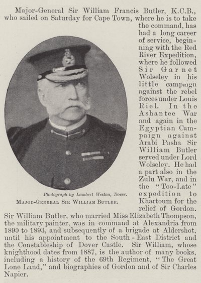 Generał dywizji Sir William Butler autorstwa English Photographer