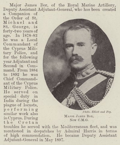 Major James Bor, nowy CMG autorstwa English Photographer