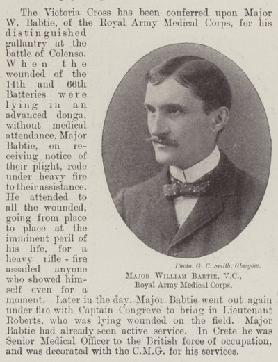 Major William Babtie, VC, Królewski Korpus Medyczny Armii autorstwa English Photographer