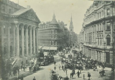 Mappin i Webb, Cheapside, z Mansion House patrząc na zachód, City of London, 1890 autorstwa English Photographer