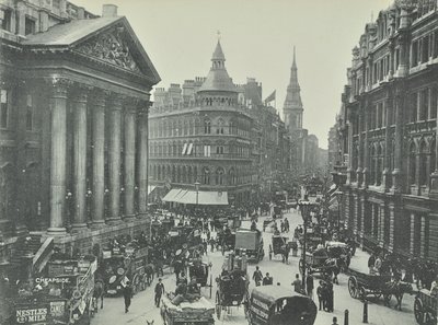 Mappin i Webb, Cheapside, z Mansion House patrząc na zachód, City of London, 1895 autorstwa English Photographer