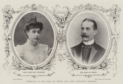 Małżeństwo hrabiego Crewe i Lady Margaret Primrose autorstwa English Photographer